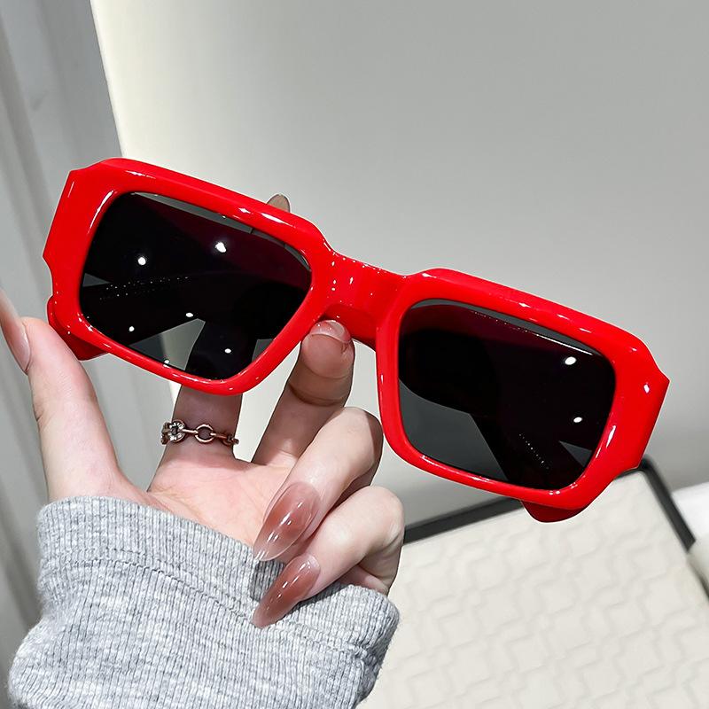 Trend Vintage Rectangle Sunglasses Men Women High End Large Frame Square Sun Glasses Fashion Brand Designer Shades Uv400