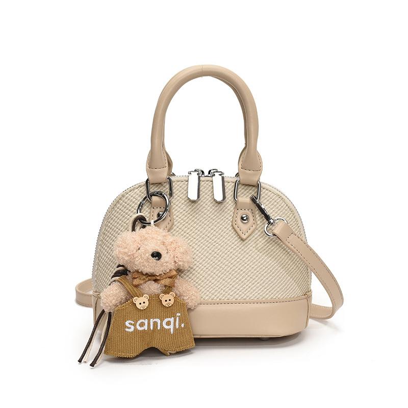 Korean Version of Niche Retro Style Contrasting Colors Splicing Portable Shell Bag Temperament Versatile Advanced Texture Commuter Messenger Bag Women