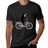 Cat On Bike T-Shirt Customizeds for a Boy Aesthetic Clothing T Shirts for Men Graphic