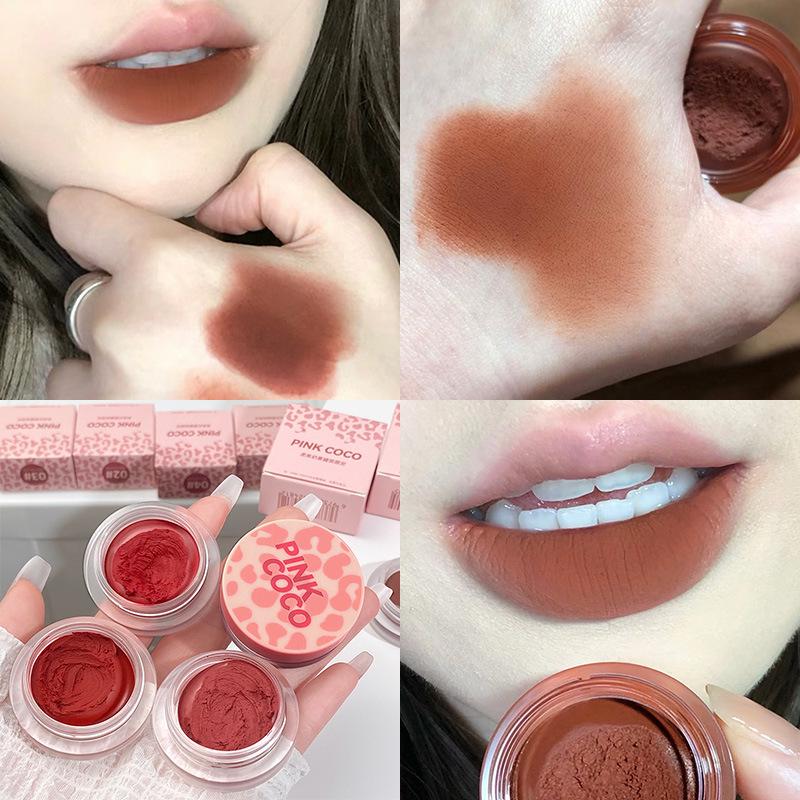 

PINKCOCO Soft Focus Milk Mist Matte Lip & Cheek Cream with Brush