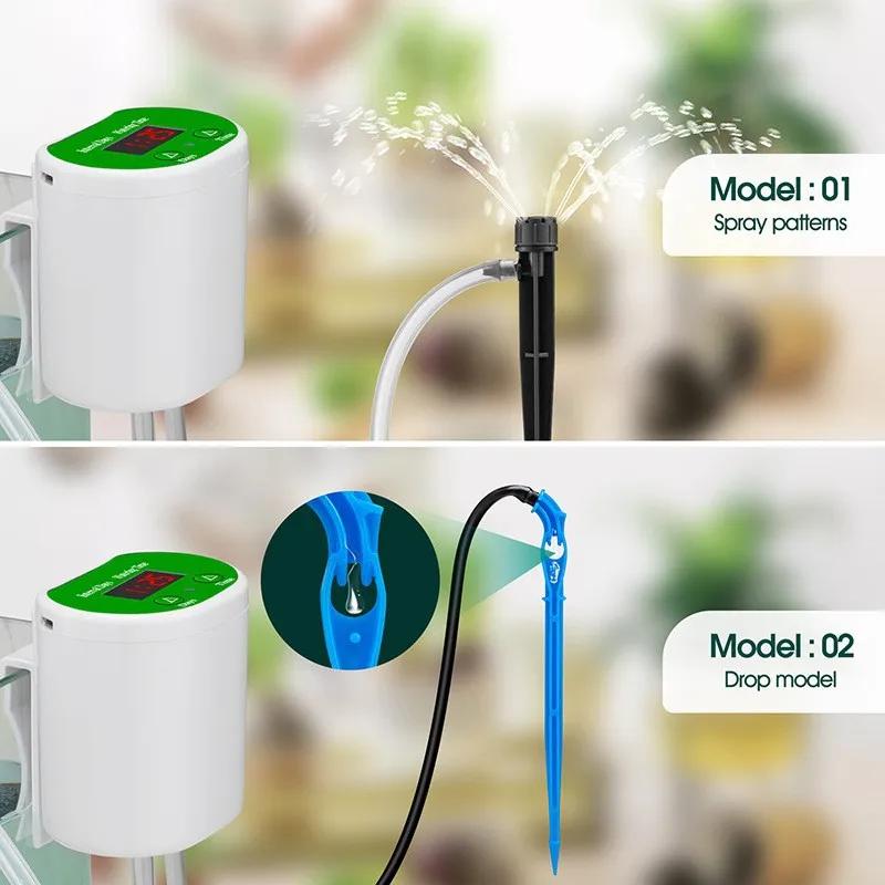 Solar Watering Drip Irrigation Kit System Auto Self Watering Device with Timer for Flower Plants House Potted Water Dispenser
