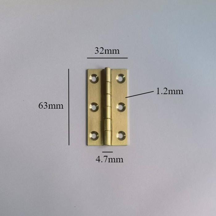 10 Pcs/Bag Brushed & Sealed Brass Hinges Jewelry Box Door Kitchen Cabinet Door Copper Hinges Small Box Exquisite Hinges