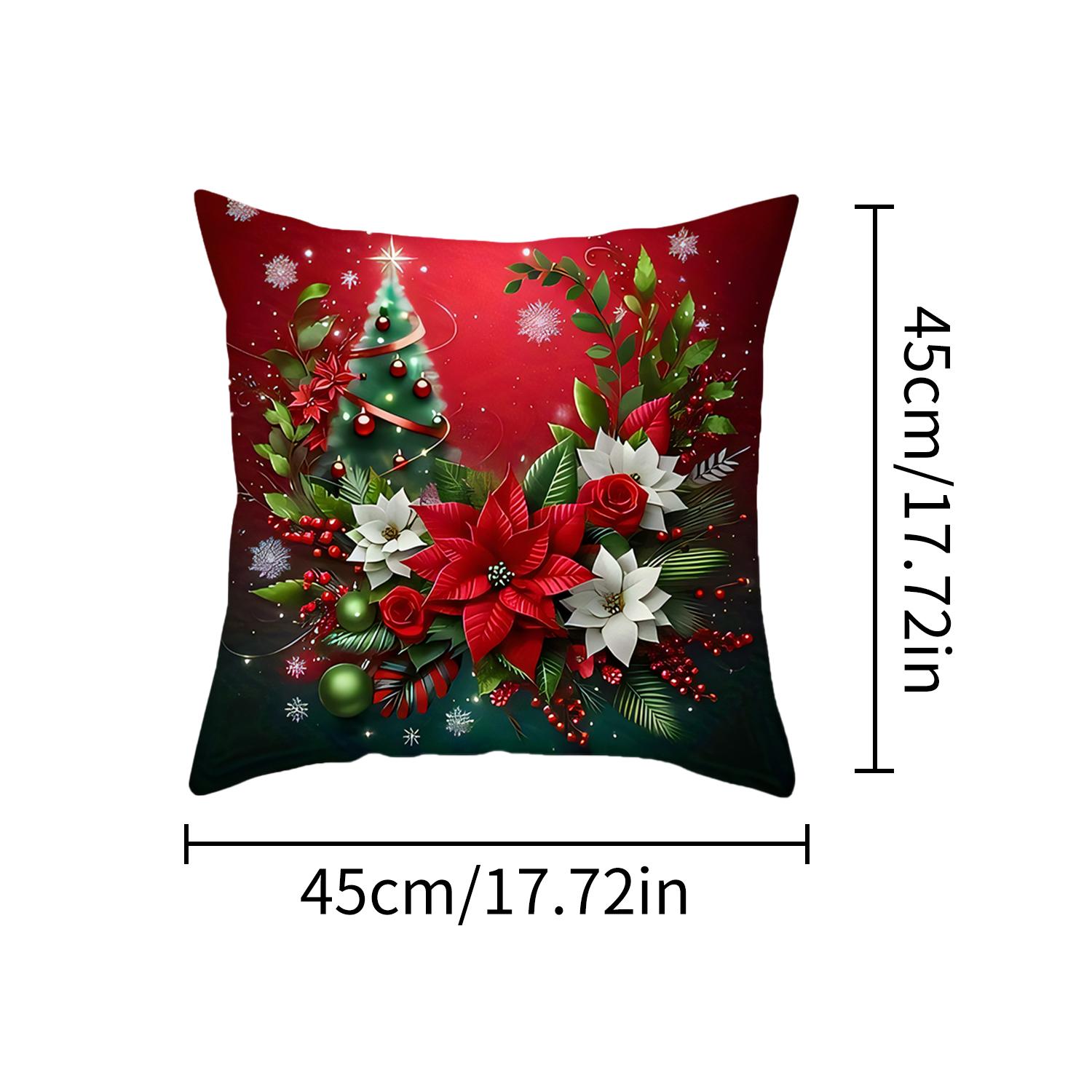 

Christmas Pillow Cover - Santa Claus Design for 2025 Xmas Party, Perfect 2026 New Year Gift (Navidad Natal) 18x18Inch