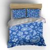 Blue Paisley Pattern Bedding Set Bedding set (1 duvet cover, 2 pillowcases, duvet not included)