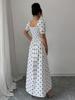 2026 Women's Summer Floral Print Puff Sleeve Square Neck Dress - French Style Holiday Tea Party Skirt