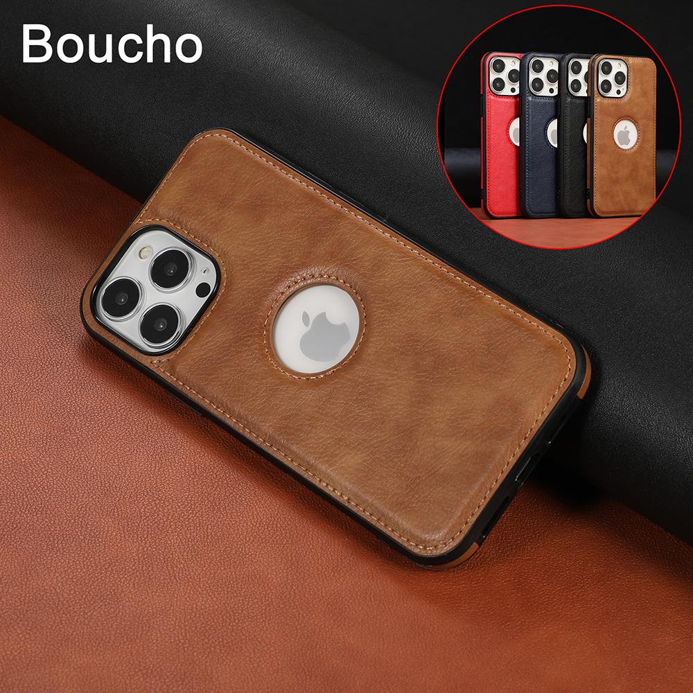 Luxury Business PU Leather Phone Case For iPhone 14 Plus 13 12 11 Pro Max XR X XS Max 8 7 Plus Ultra Thin Shockproof Back Cover