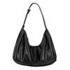 Soft leather large-capacity black dumpling bag women's new retro high-end lazy wind cloud bag shoulder bag
