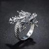 Trendy Retro Ring Dragon Men's Open Dragon Pattern Ring Domineering Dragon-shaped Coiled Dragon Index Finger Ring