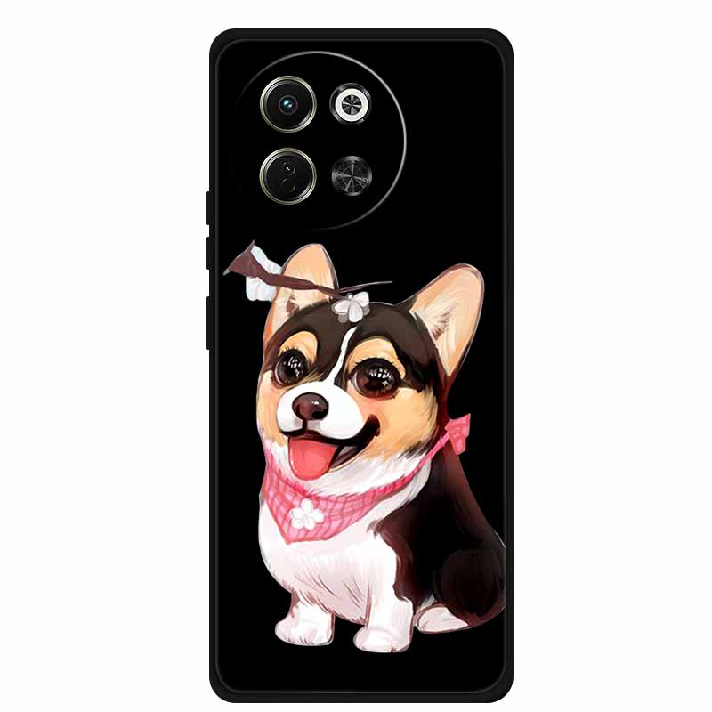 Black Silicone Case For Tecno Pova 6 Neo Spark 30 5G Back Cover Case Cartoon Soft TPU Coque For Tecno Camon 30S 30 S Pro Case