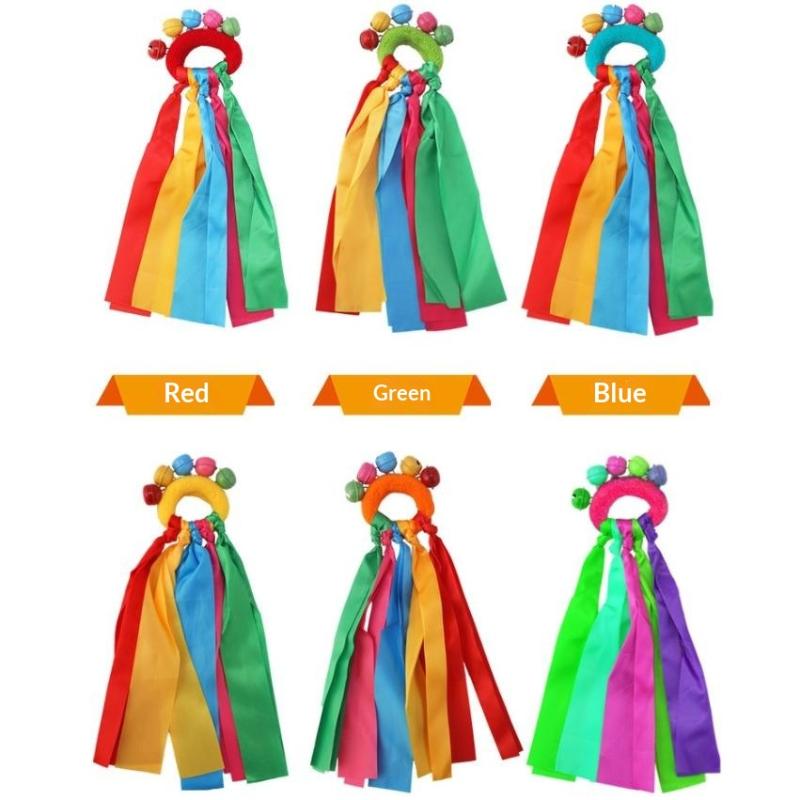 Children'S Wrist Ribbon Team Sports Pompom Cheerleading Big Match Pom Club Dance Props Elastic Bracelet With Elastic Rope