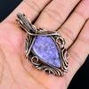 Lepidolite Pendant, Gemstone  999 Copper Wire Wrapped Jewelry Pendant, Handmade Jewelry Birthstone Pendant, Gift For Him