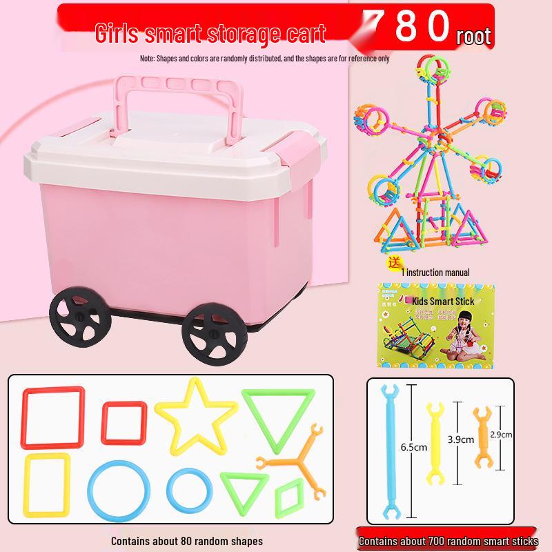 138-Piece Smart Stick Building Blocks for Children's Educational Desktop Insertion – Plastic Handmade Toys