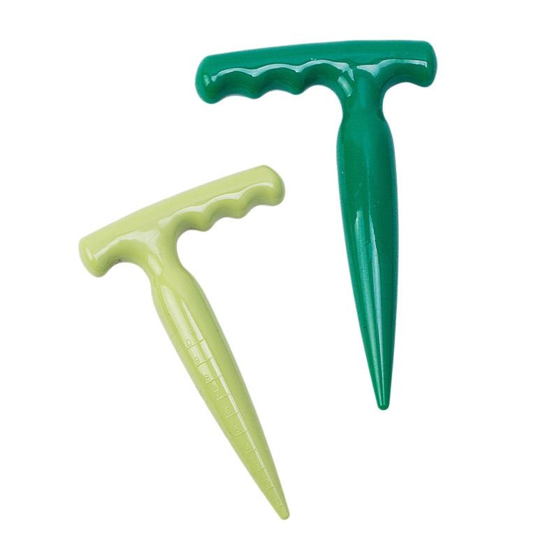 1PC Handheld Clear Scale Garden Hole Puncher Lightweight Digging Planting Tool Seed Sowing Hole Dispenser For Gardening