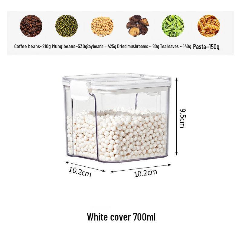 Airtight Kitchen Cereal & Snack Storage Jars - Moisture-Proof Drawer Organizer for Dry Goods
