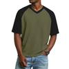 Men's Casual V-Neck Raglan Short-Sleeve Top