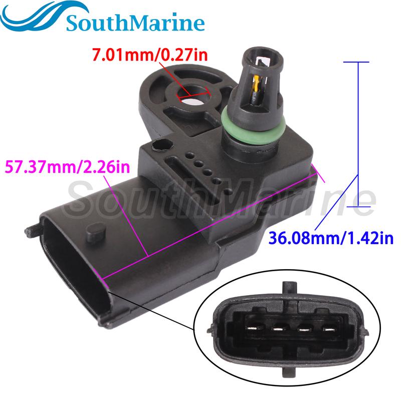 Boat Engine 885165 8M0087834 MAP Sensor TMAP for Mercury Mercruiser Bravo Alpha, V6 & V8 Engines/ 3858987 3859020 for Volvo Pent