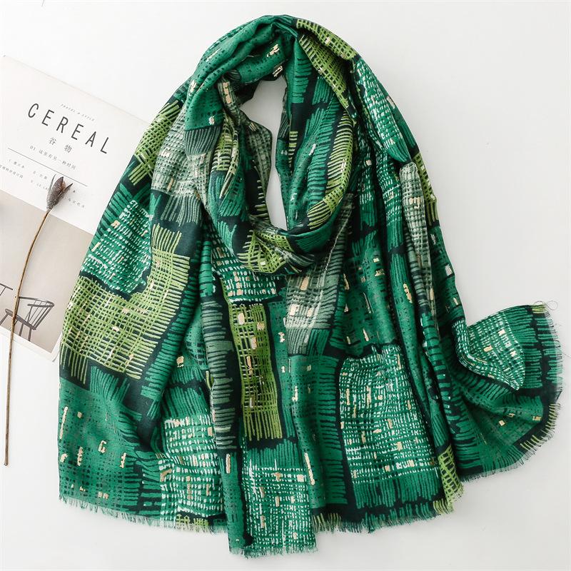 Women Vintage Ombre Color Blocked Plaid Fringe Viscose Shawl Scarf Lady High Quality Wrap Pashmina Stole Bufandas Muslim Hijab