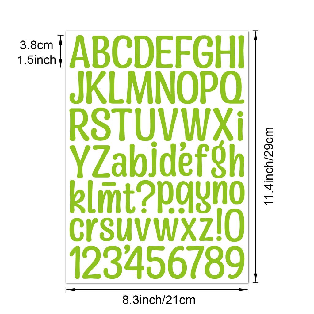 1.5-inch Letter Sticker Multicolor English Alphanumeric Combination Holiday Gift Decoration Waterproof Letter Sticker