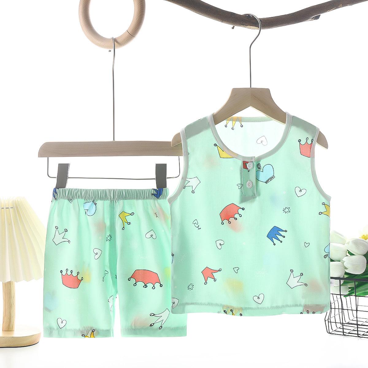 

Children s Vests Set - Summer Boys And Girls Shorts, Pajamas And Homewear Set 100cm