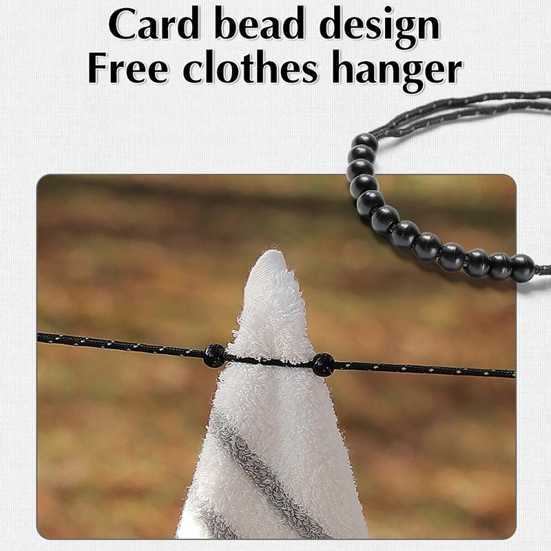 3M Outdoor Camping Stretch Clothesline With 12 Clips Windproof Travel Stretchy Clothesline Sock Line Hanging Laundry Drying Rope