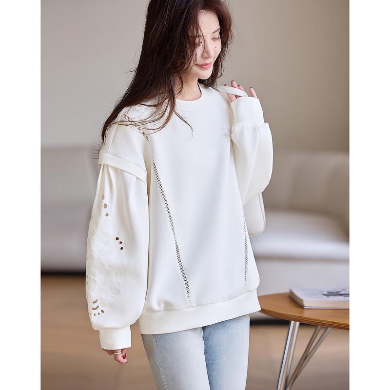 Demana Relaxed Elegant Women's Round Neck Air Layer Sweatshirt