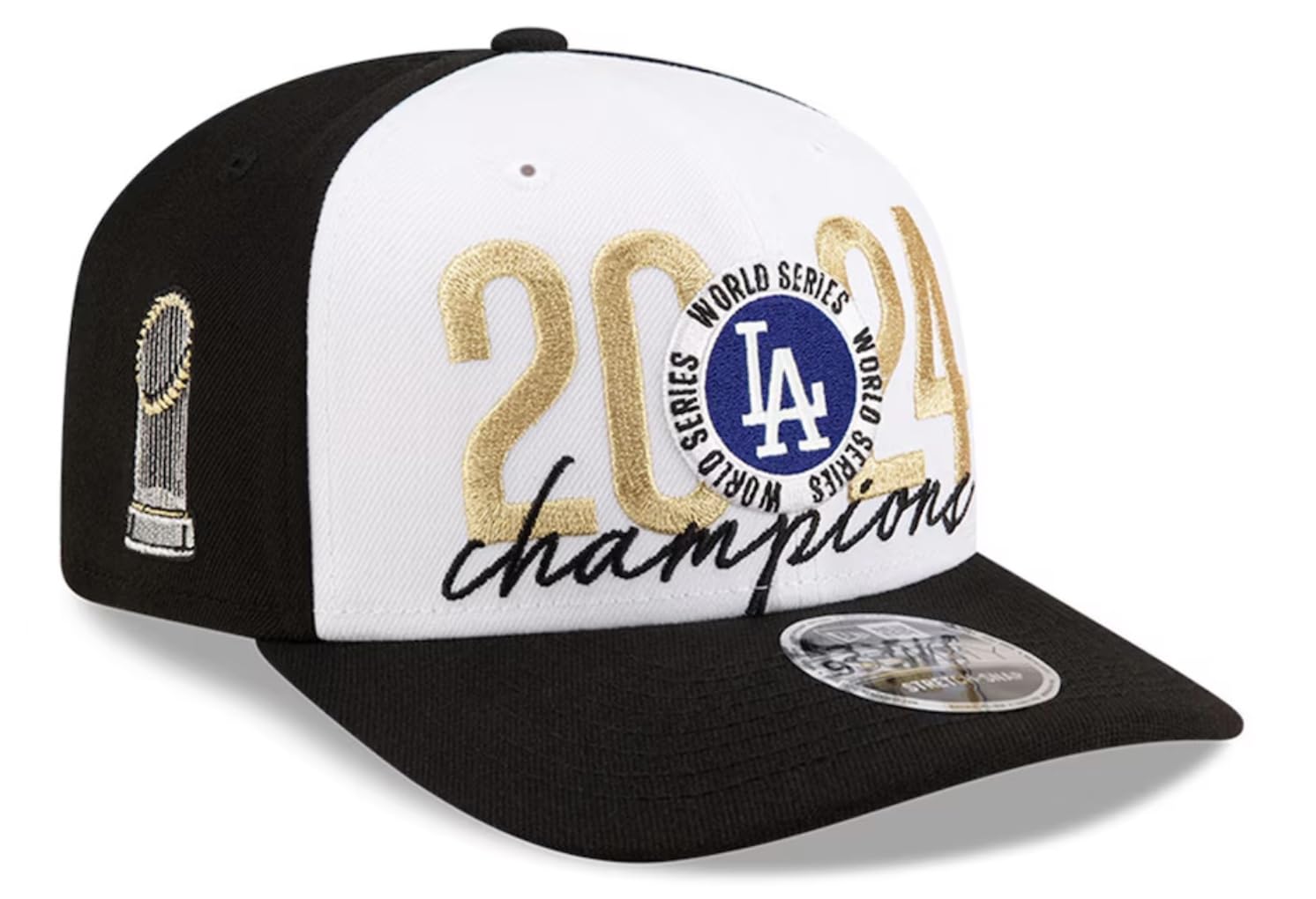 Шохей Оhtani Ограниченная серия Официальная кепка Los Angeles Dodgers 2024 года, посвященная Чемпионату мира, надетая в день Чемпионата 50/50, Кепка, Кепка, чёрный