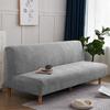 Gestreifte Jacquard-Schlafsofa-Abdeckung Ohne Armlehnen Wasser -Ski-Stoff Einfarbige Wohnzimmer-Sofa-Schutzhülle Wohnzimmer Bereich Dehnbarer Sesselbezug
