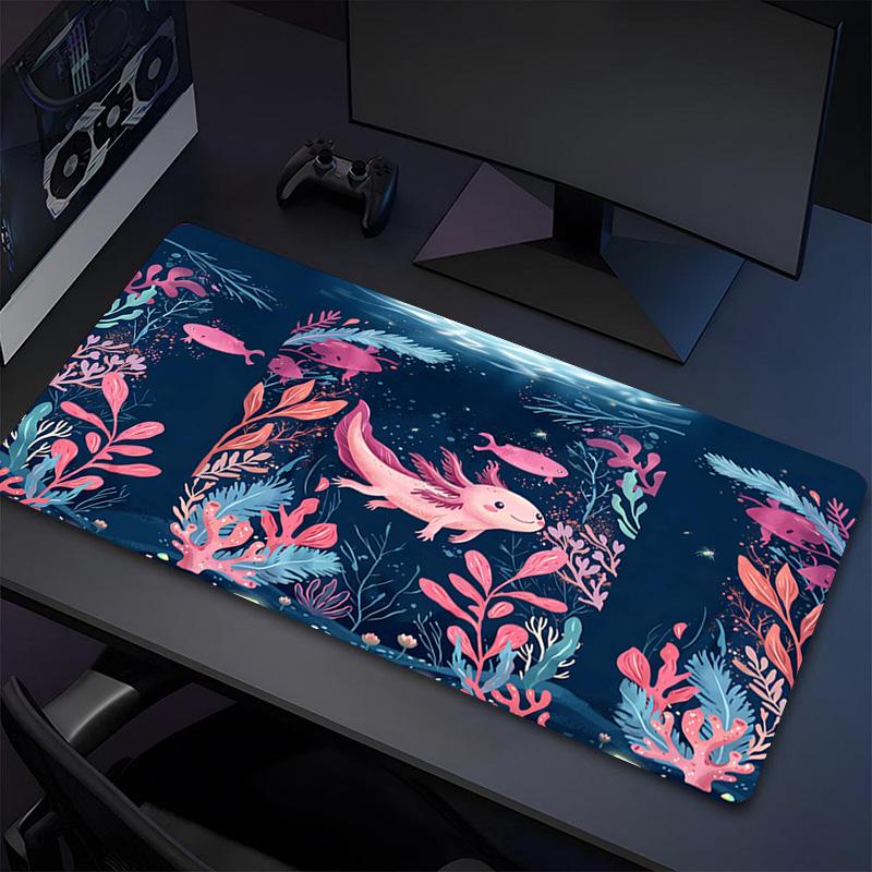 Underwater Fantasy Xl Gaming Mouse Pad Nonslip Rubber Base Stitched Edge Waterproof Desk Mat For Pc Laptop Gamer Office Computer Accessories C927666