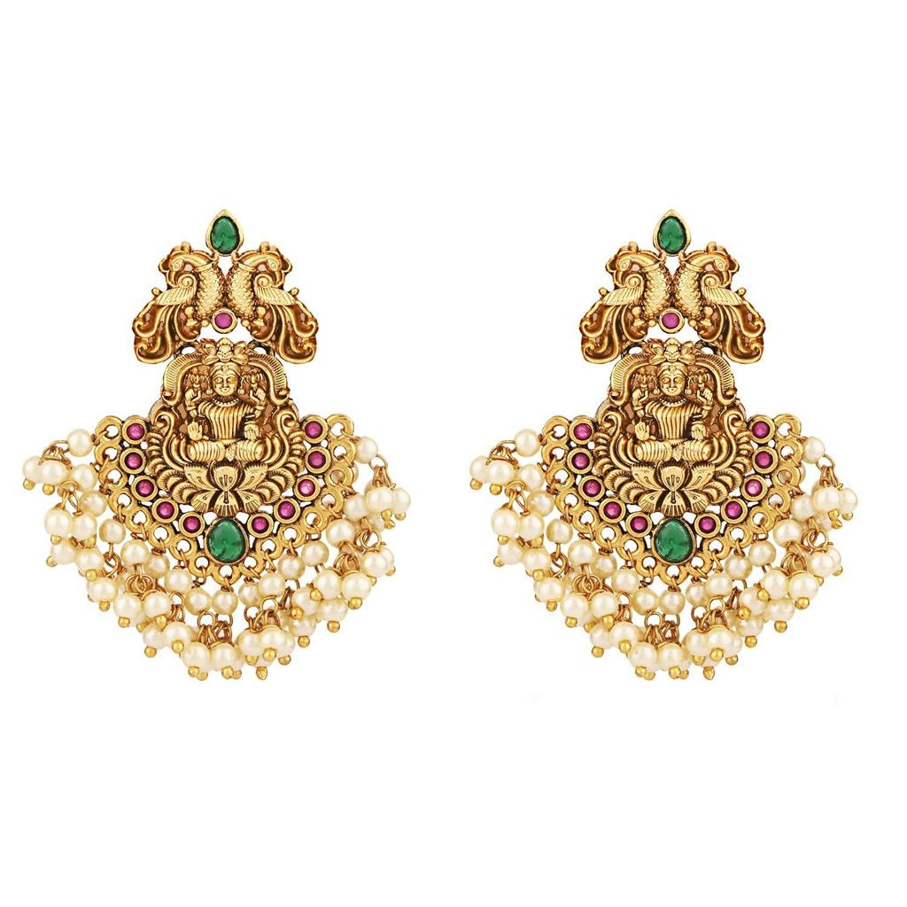 Traditional Jewellery Set for Women | Temple Necklace Set | Festive Wedding Party Necklace And Earrings Set