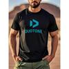 Europäische Größe Buchstabendruck, Herren-T-Shirt, Sommer-Oberteil, Stilvolles lässiges Rundhals-Kurzarm-Weiches Outdoor-Sport-Shirt
