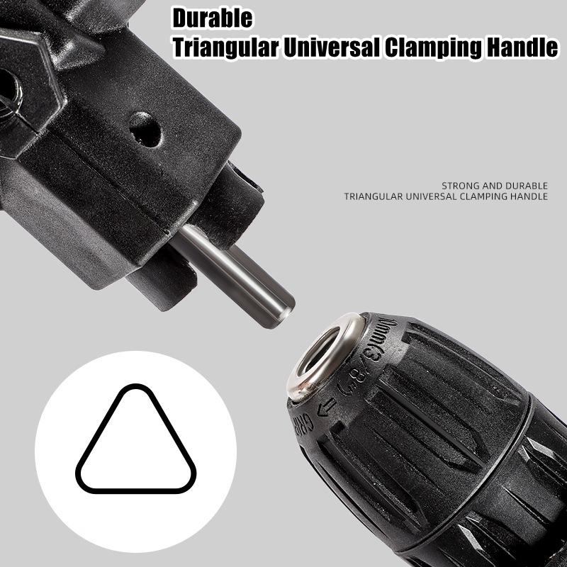 90° Three Jaw Chuck Corner Impact Drill Adapter Right Angle Bend Extension Chuck Drill Adapter Right Angle Converter Accessory