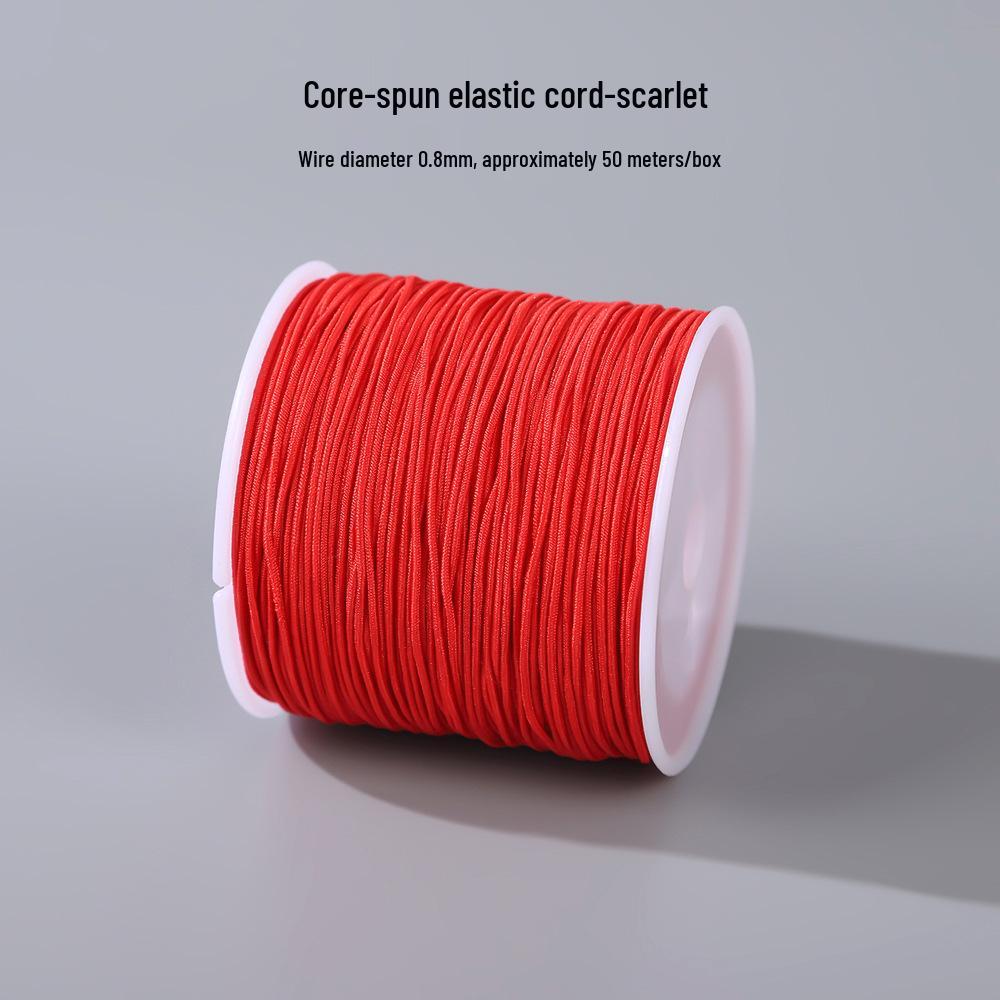 Colorful Core-Spun Elastic Cord for DIY Jewelry & Bodhi Bracelets - Wear-Resistant and Perfect for Knotting