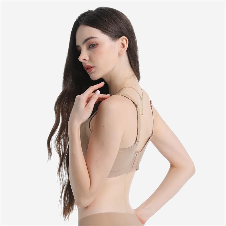 Seamless Wire-Free Anti-Sag Bra with Wide Straps for Women