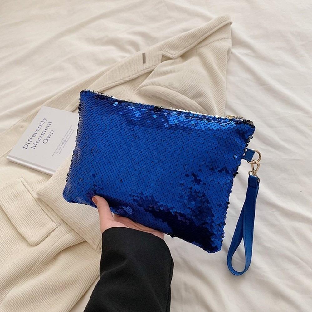 

New Shiny Sequins Cosmetic Bag Large Capacity Multifunctional Makeup Bag with Zipper with Handle Storage Bag Women