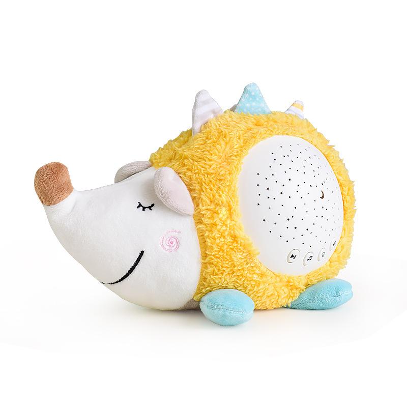 Soft Stuffed Sleep LED Night Lamp Stuffed Animal Plush Toys with Music Stars Projector Light Baby Toys for Children Gifts