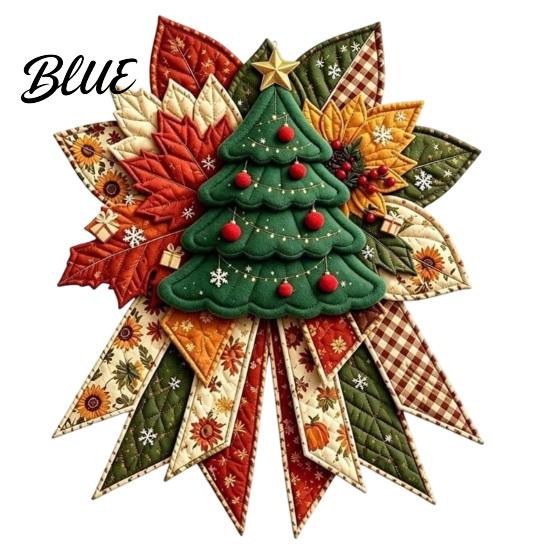 Customizable Holiday Party Favors Christmas DIY Quilted Bow Sewing Craft Kit, Pre-cut Patchwork Educational Crafting Kits for School Set, Door Hanger