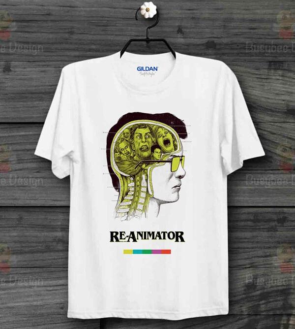 Re-Animator V6 Stuart Gordon 1985 Film Movie 100% Cotton T-shirt Mens Tees Top ideal gift Unisex Tee Top 4XL