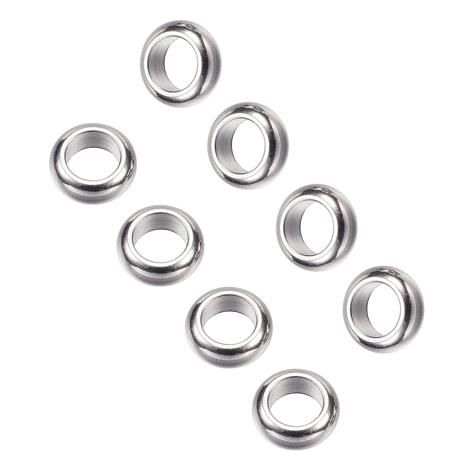 

UNICRAFTALE 200 шт. Бусины-рондель 5 мм 304 из нержавеющей стали Бусины-разделители Маленькие бусины Цветные металлические бусины из нержавеющей стали Металлические бусины Подвеска в виде бусины