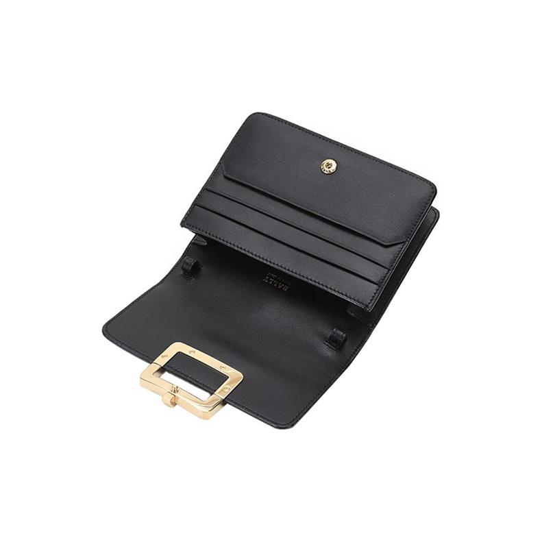 Bally Solid Color Vintage Square Buckle Flap Leather Envelope Clutch Shoulder Crossbody Mini Women bags Black 6237076
