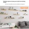 Black Floating Wall Shelves With Durable Metal Brackets Large Storage For Bedroom Living Room Home Decor