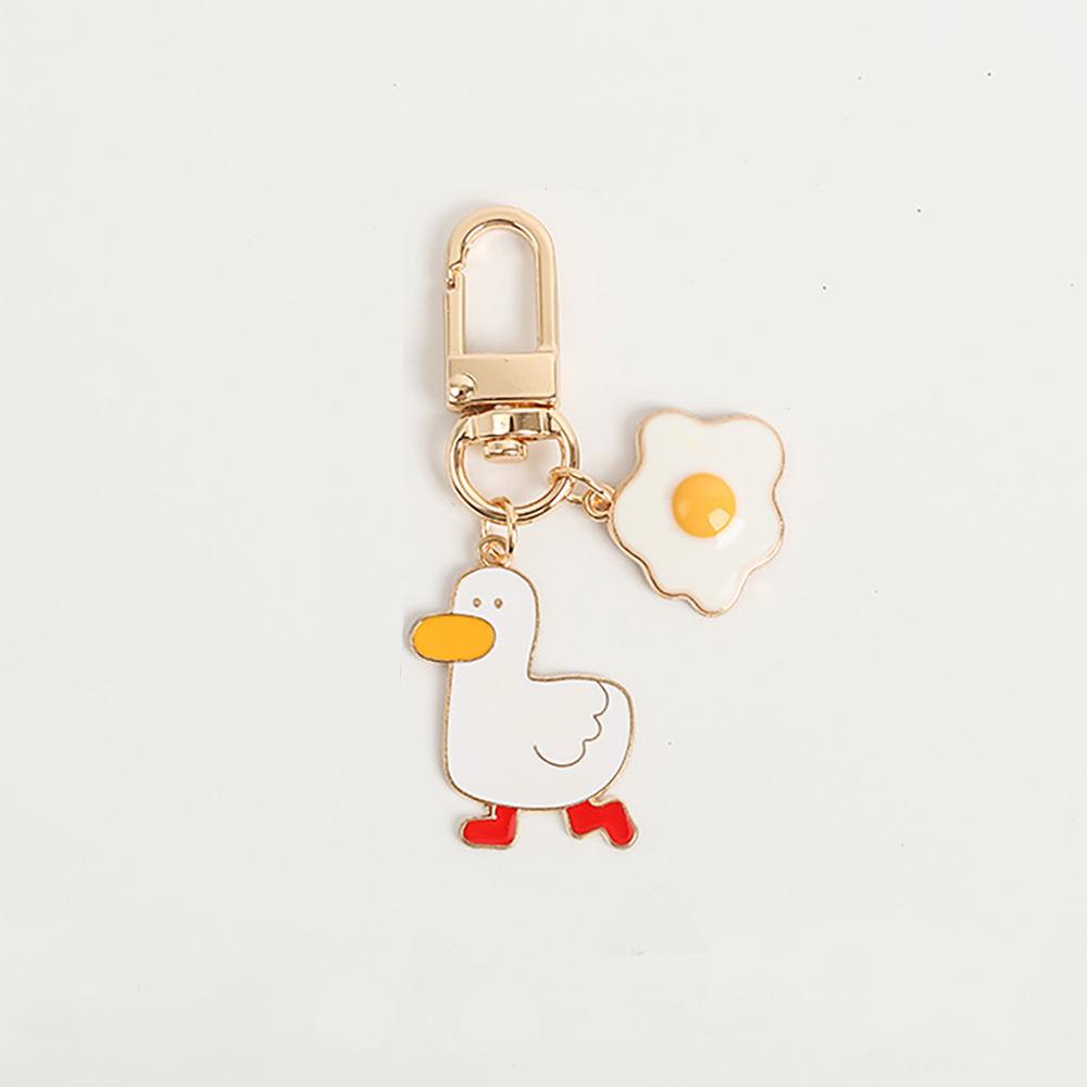 Porte-clés Canard Mignon pour l'Examen Bonne Chance Cadeau Inspirant pour Étudiants Couple Famille Pendentif Porte-clés