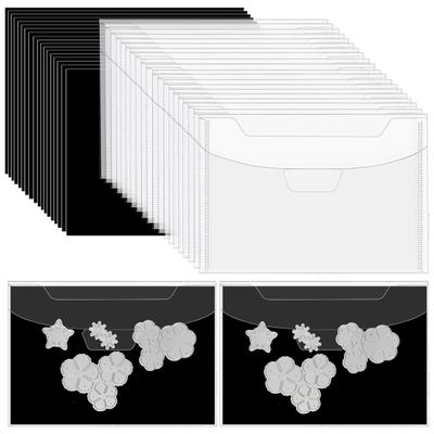 40 Stück Stempelschablonen-Aufbewahrungstasche, verdickte magnetische Blätter, einfache praktische Organisation, DIY-Scrapbooking-Zubehör