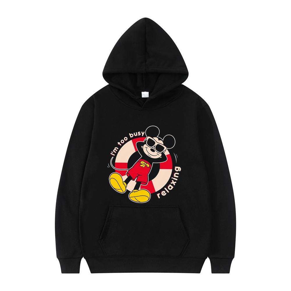 Disney Mickey Mouse Men Hoodie Cartoon Anime Women Pullover Tops Spring Autumn Sweatshirt New Fashion Sports Oversized Clothing