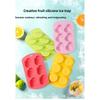 1pc Silicone Ice Mold Fruit Shape Easy Release Durable Tray For Jelly Yogurt Ice Cube Making Cute Household Kitchen Baking Tool