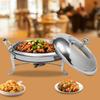 Round Chafing Dish - Stainless Steel Buffet Chafer with 2.5L Capacity - Includes Fuel Holder for Catering and Buffet Warmers