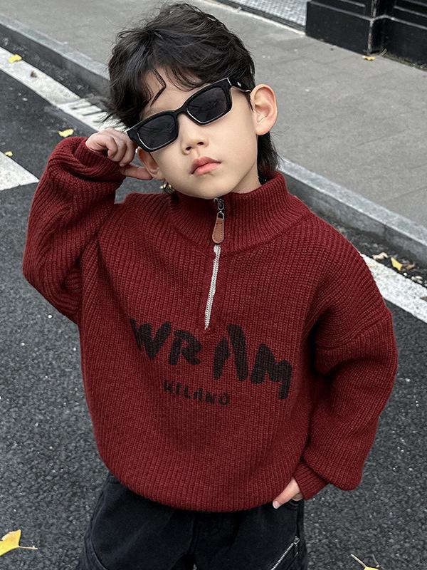 Jungen Strick-Cardigan im koreanischen Stil für den Winter – 2025 Mode für kleine und mittelgroße Kinder