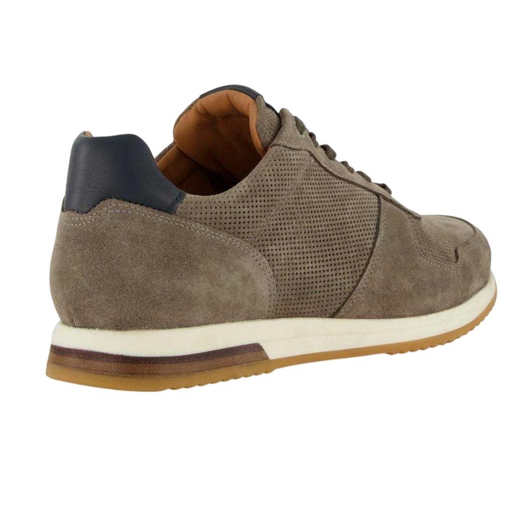 Dune London Mens Lo Trilogy Textured Lace Up Trainers