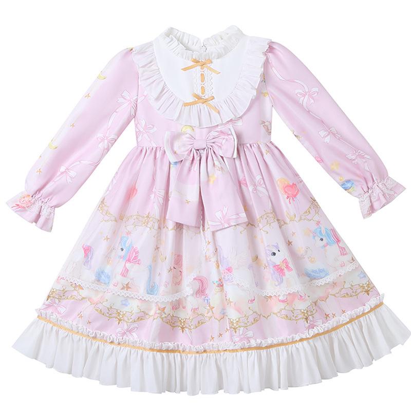 Lolita Princess Long Sleeve Birthday Dress for Girls - 2026 Spring Collection