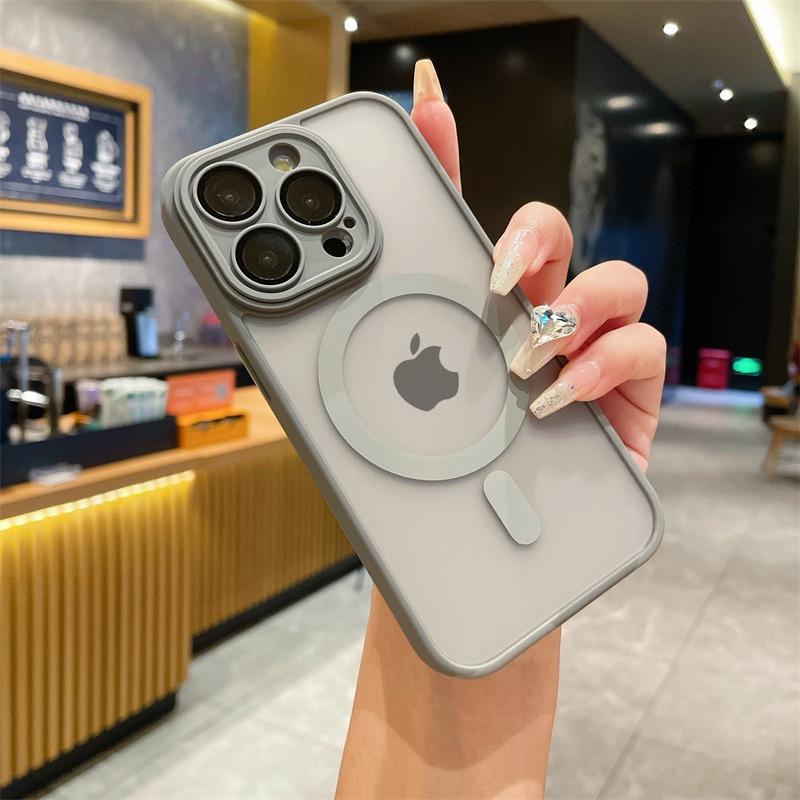 Magnetische Matt-Transparente Hülle für iPhone 17 Air 16 15 14 13 12 11 Pro Max Plus für Magsafe Kabelloses Laden Stoßfeste Abdeckung