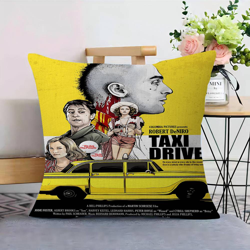 Classic Movie Taxi Driver Cushion Cover Car Throw Pillow Case For Sofa Car Christmas Gift 40x40cm 45x45cm
